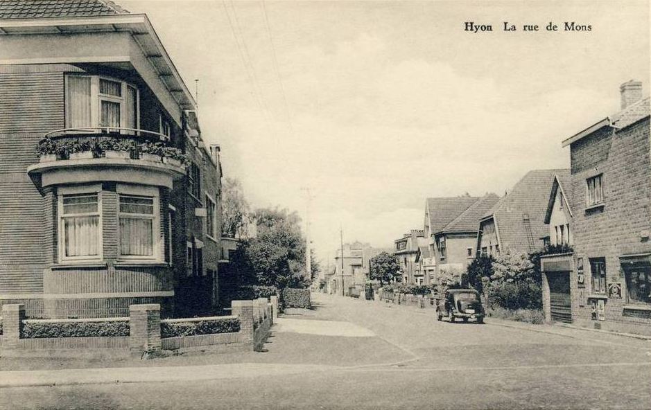 Hyon : La rue de Mons. 