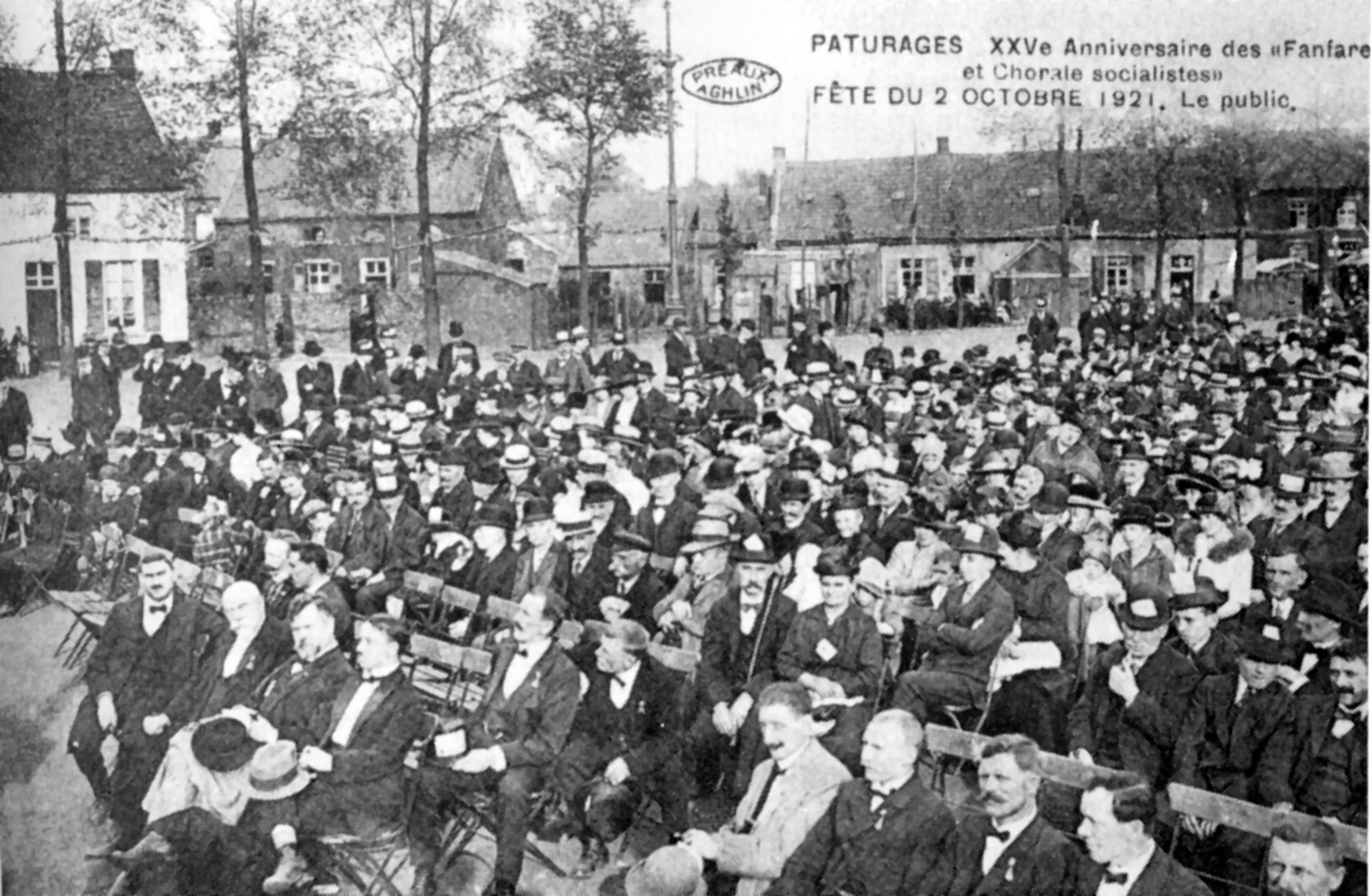Pturages : Anniversaire des fanfare et chorale socialistes - Le public (2 octobre 1921).