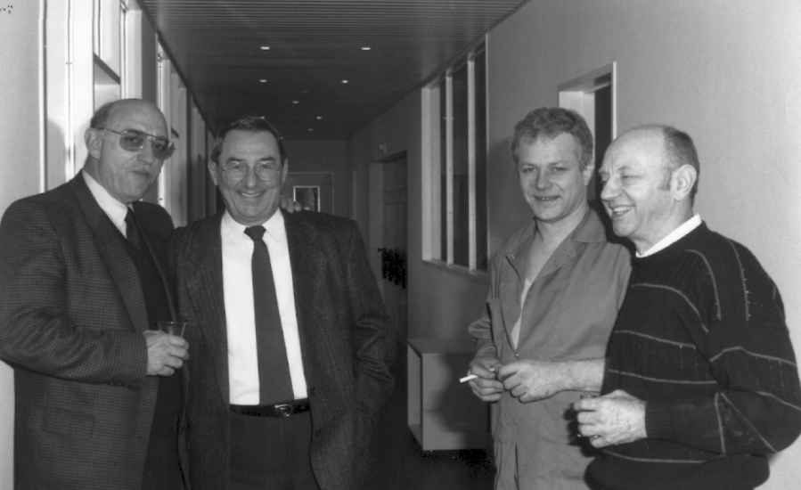De gauche  droite : Gaston GELY, Jacques DELAYE, Jean-Luc Albert et Enert LERUTH