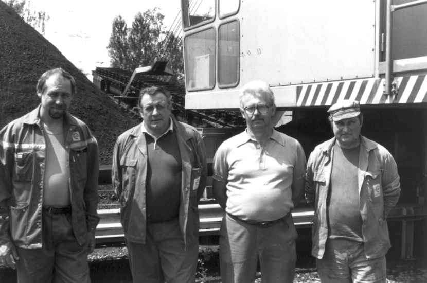 De gauche  droite : Jacques PLUCHE, Alex MEYER, Michel DELRUE et Christian COCU