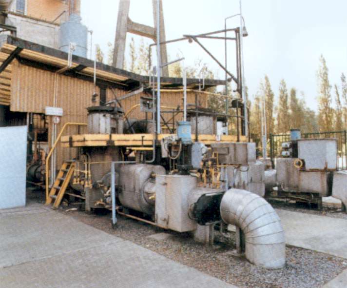 Baudour : La station gaz cokerie et gaz naturel (dcembre 1993)