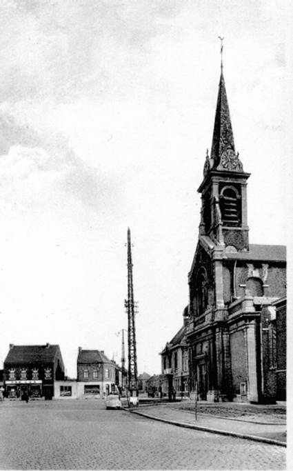 Cuesmes : Eglise et Maison communale (Date inconnue)