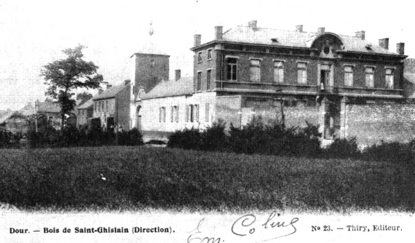 Dour : Direction de la SA du Charbonnage du Bois de Saint-Ghislain ( la limite de Petit-Hirnu et de Dour).