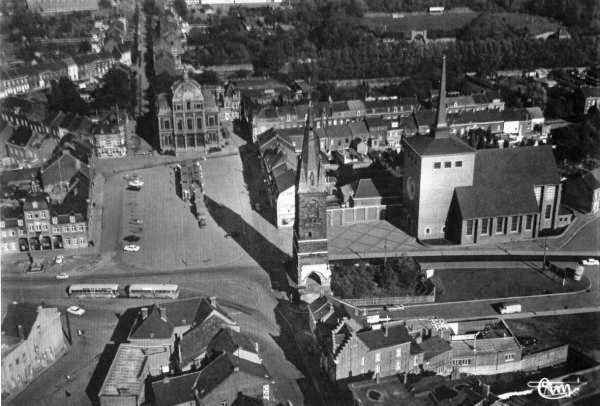 Saint-Ghislain : Vue arienne.