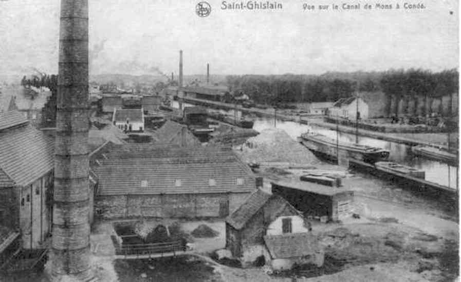 Saint-Ghislain : Usine de cramique (prs du canal).