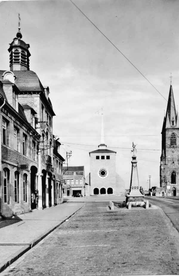 Saint-Ghislain : La nouvelle glise en 1960.