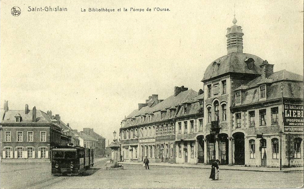 Saint-Ghislain : La Bibliothque et la Pompe de l'Ourse.