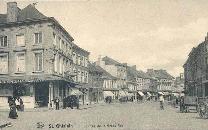 Saint-Ghislain : Entre de la grand'rue 1917. 