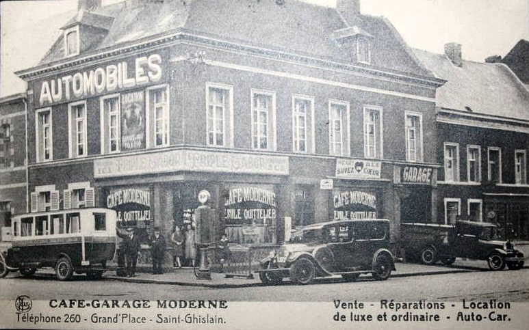 Saint-Ghislain : Caf-garage moderne Emile QUITTELIER (vers 1930).