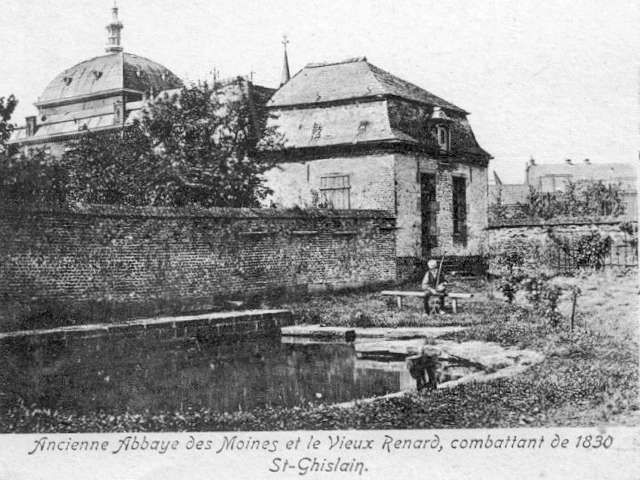 Saint-Ghislain : Ancienne Abbaye des Moines vers 1900.