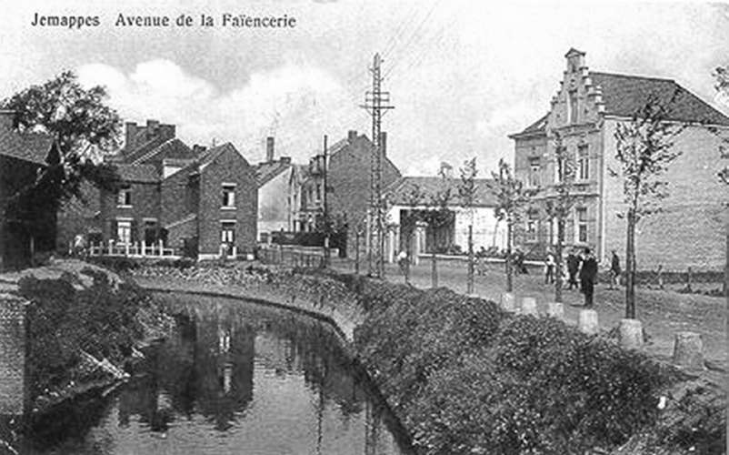 Jemappes : La Trouille et l'avenue de la Faencerie.