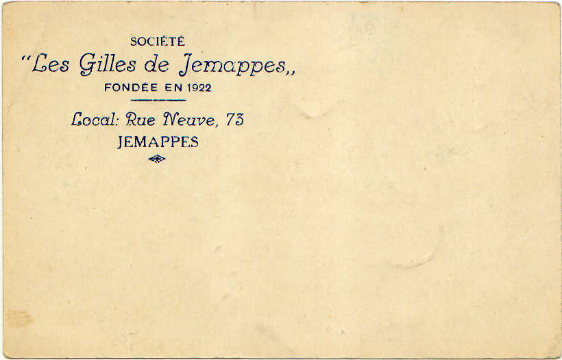 Jemappes : Socit des Gilles de Jemappes fonde en 1922.