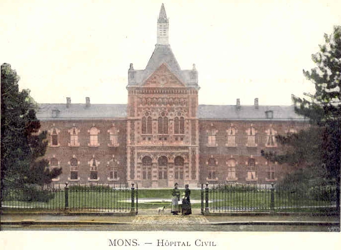 Mons :  Hpital civil avant 1906.