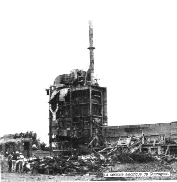 Quaregnon : Juillet 1985 - Dmolition de la centrale .