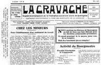 Quaregnon : Georges Plumat cra "La Cravache" organe de propagande de la Fdration scocialiste locale de Quaregnon.